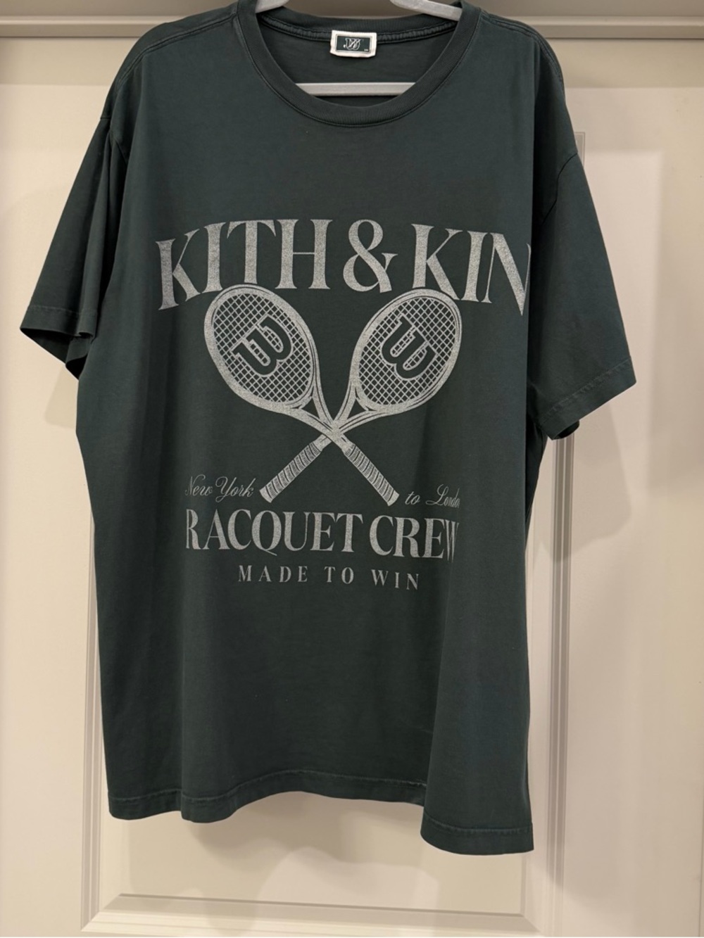 Kith x Wilson Racquet Crew Vintage Tee
 - Dark Green t-shirt